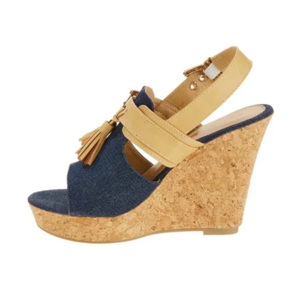 Forever Young tasseled high wedge boho-inspired sandal W/ 3.5'' heel 💙 - Picture 2 of 6